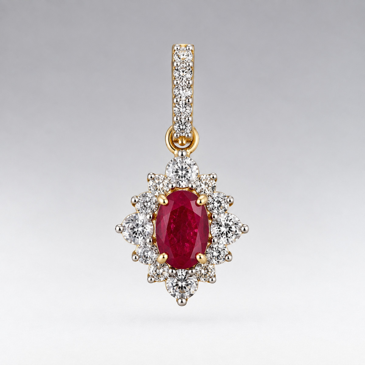 Ruby Halo Pendant