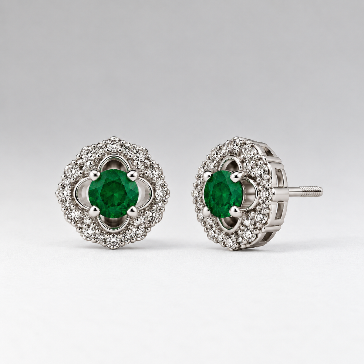 Emerald Bloom Studs