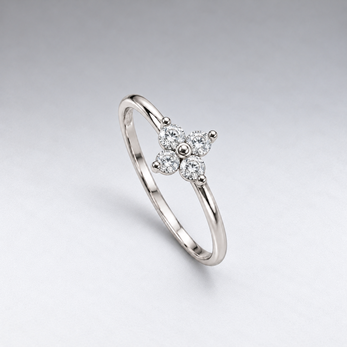 Four Petal Floral Ring