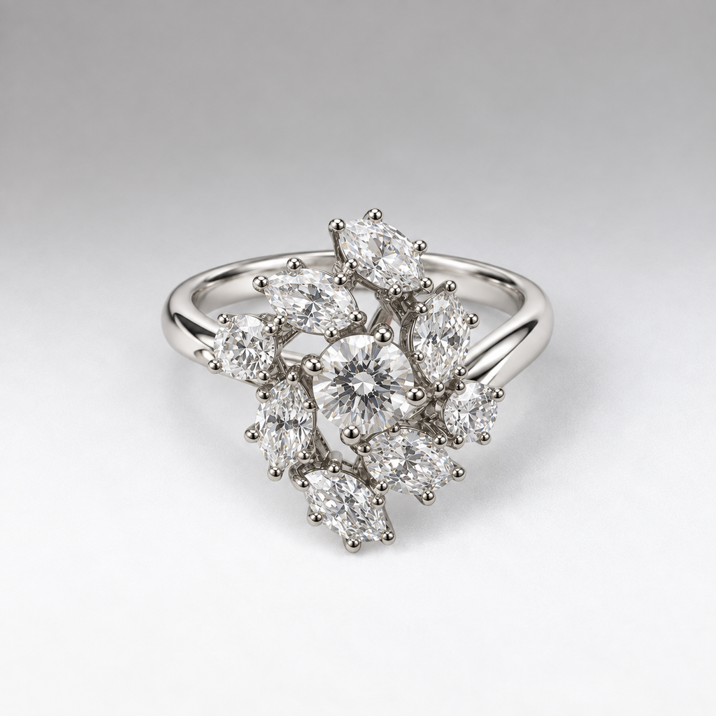 Floral Cluster Ring