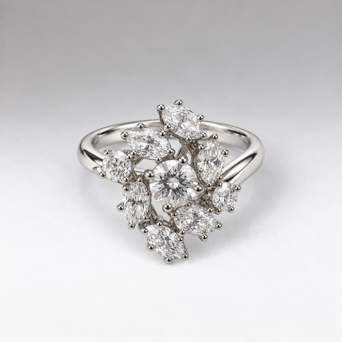 Floral Cluster Ring