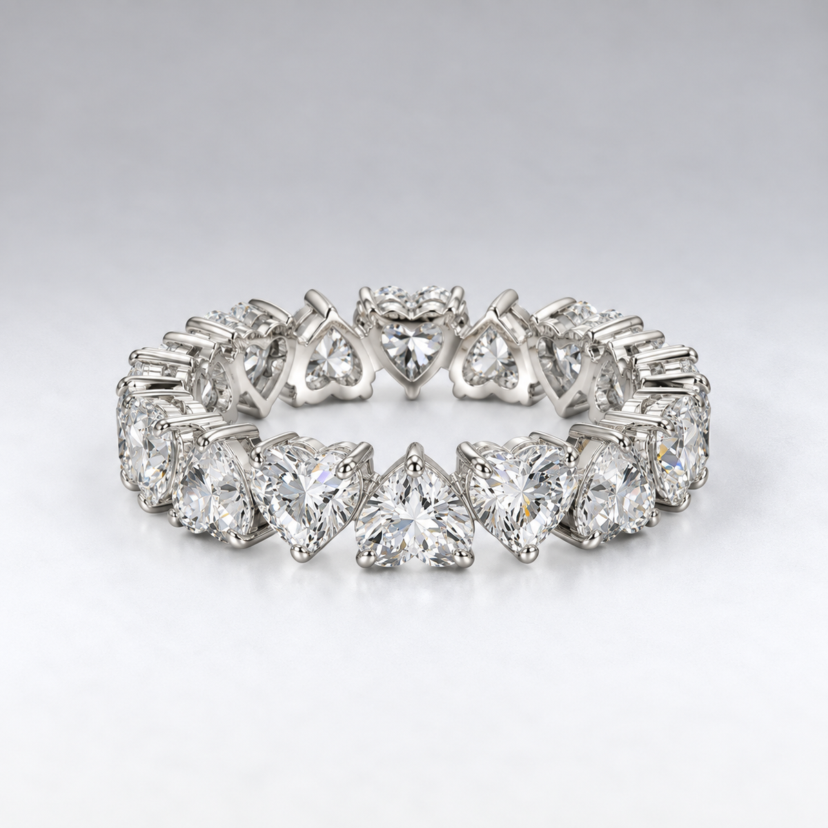 Heart Eternity Band - White